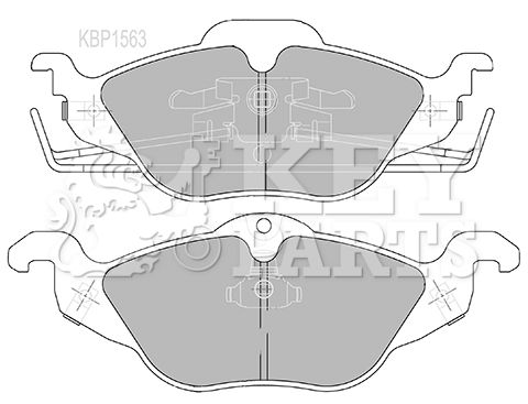 KEY PARTS Комплект тормозных колодок, дисковый тормоз KBP1563